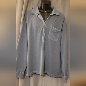 Casual Men's Light Blue Button Down Shirt